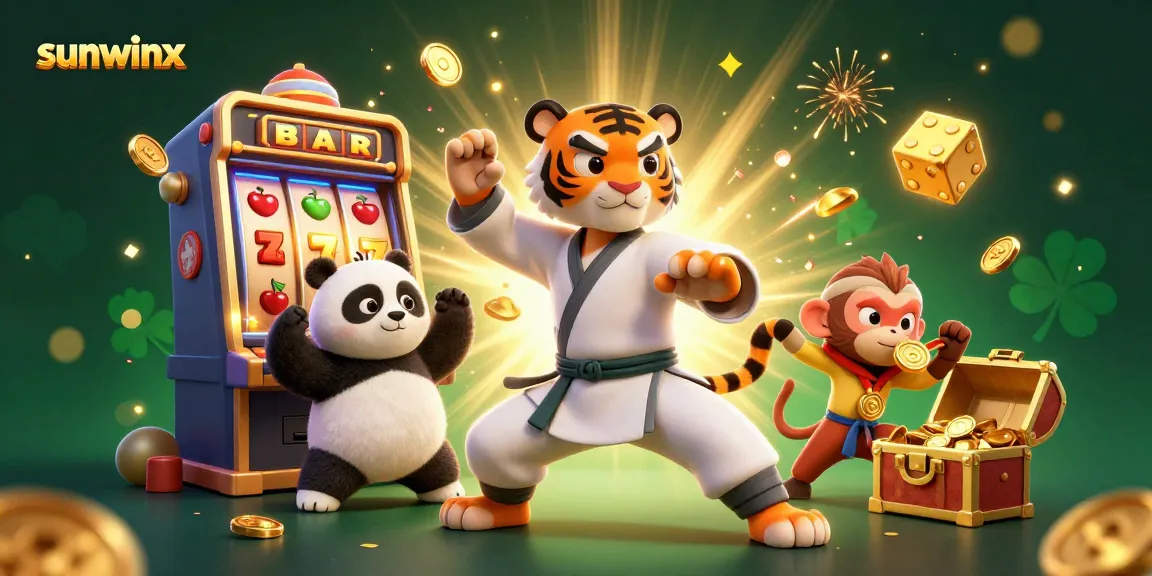 Engage in thrilling gameplay with sunwinx as the kung fu tiger and panda teach winning slot strategies.